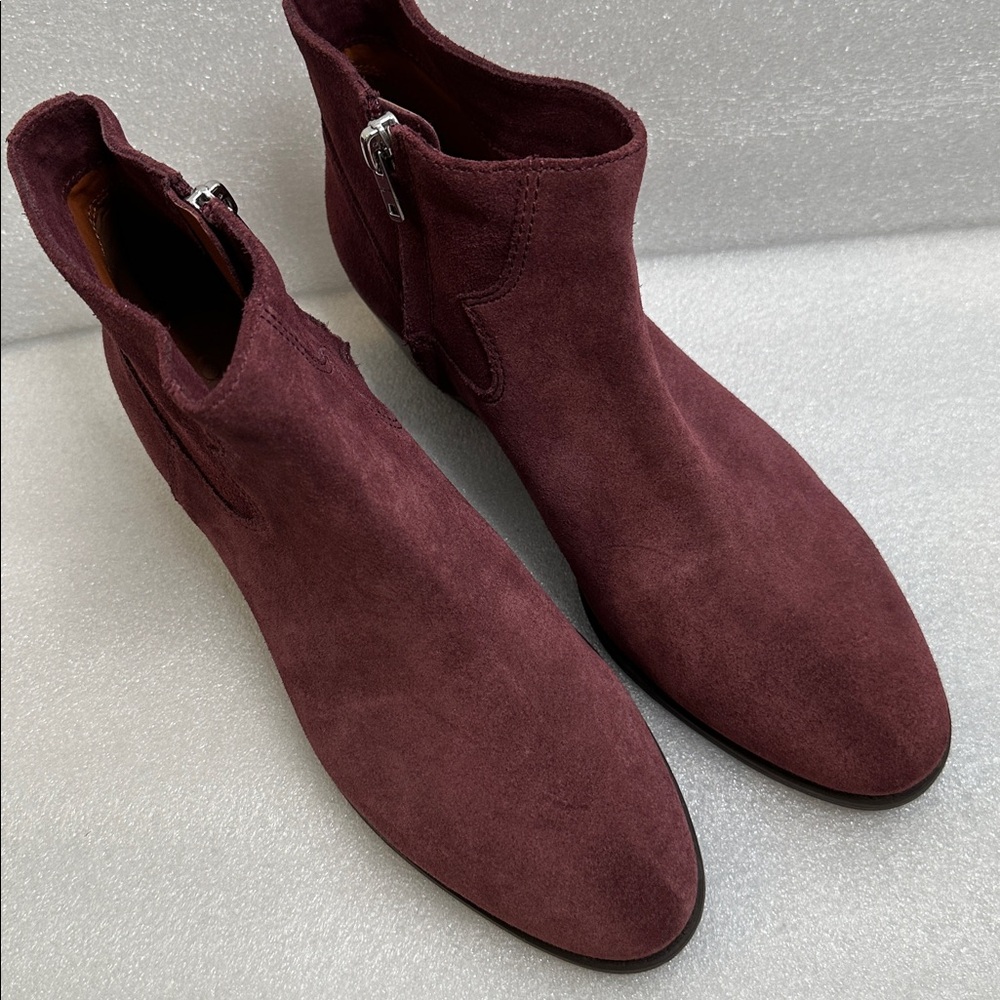 Coach Plum Suede Ankle Boots size 8 new - Picture 3 of 8
